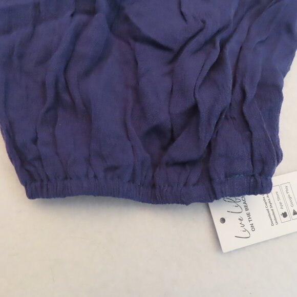 Cupshe Plunge Halter Jogger Jumpsuit blue medium beach vacation tropical - Picture 6 of 8